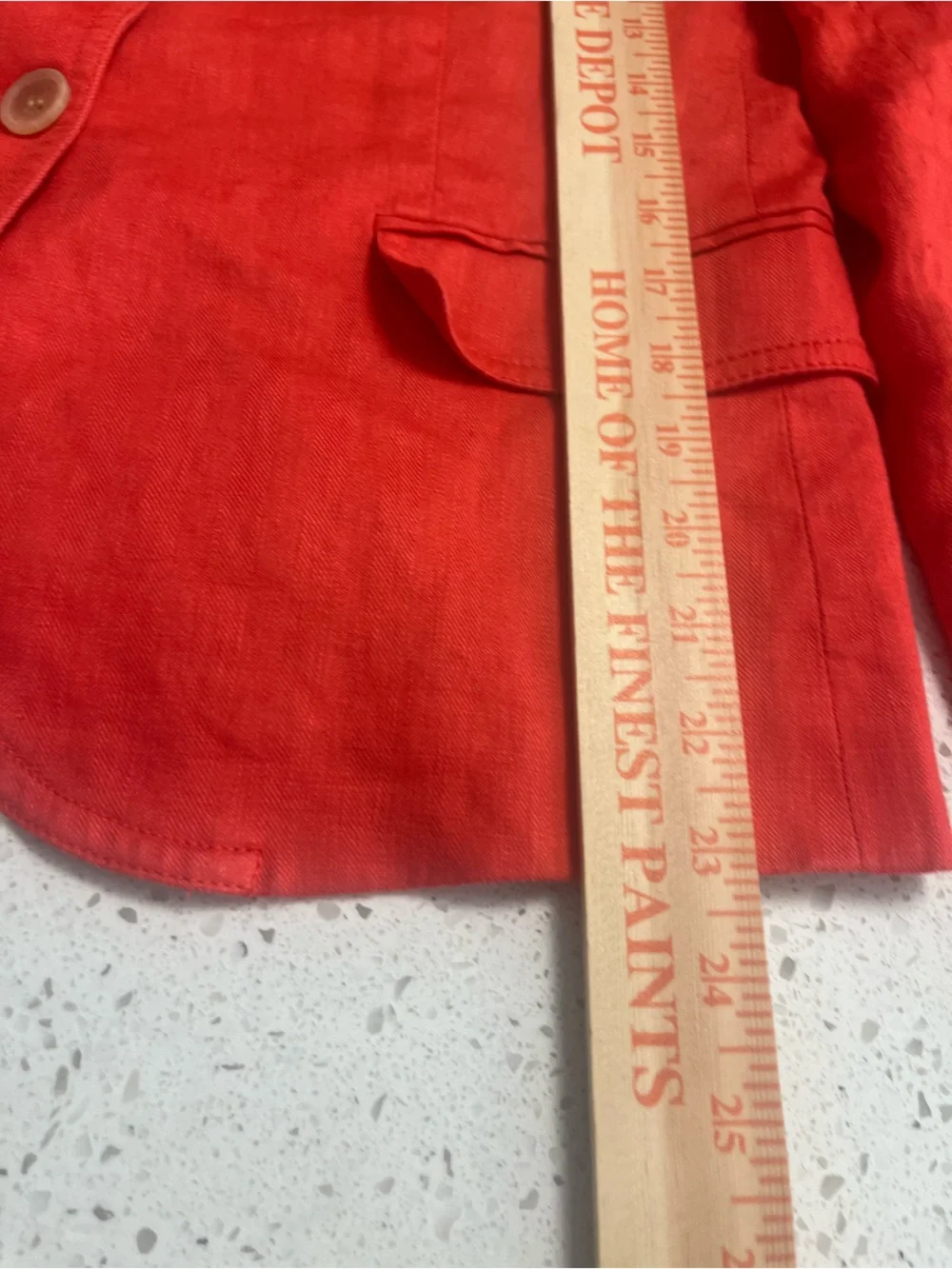 J. Crew Bright Red Linen-Blend Two-Button Blazer 100% linen
